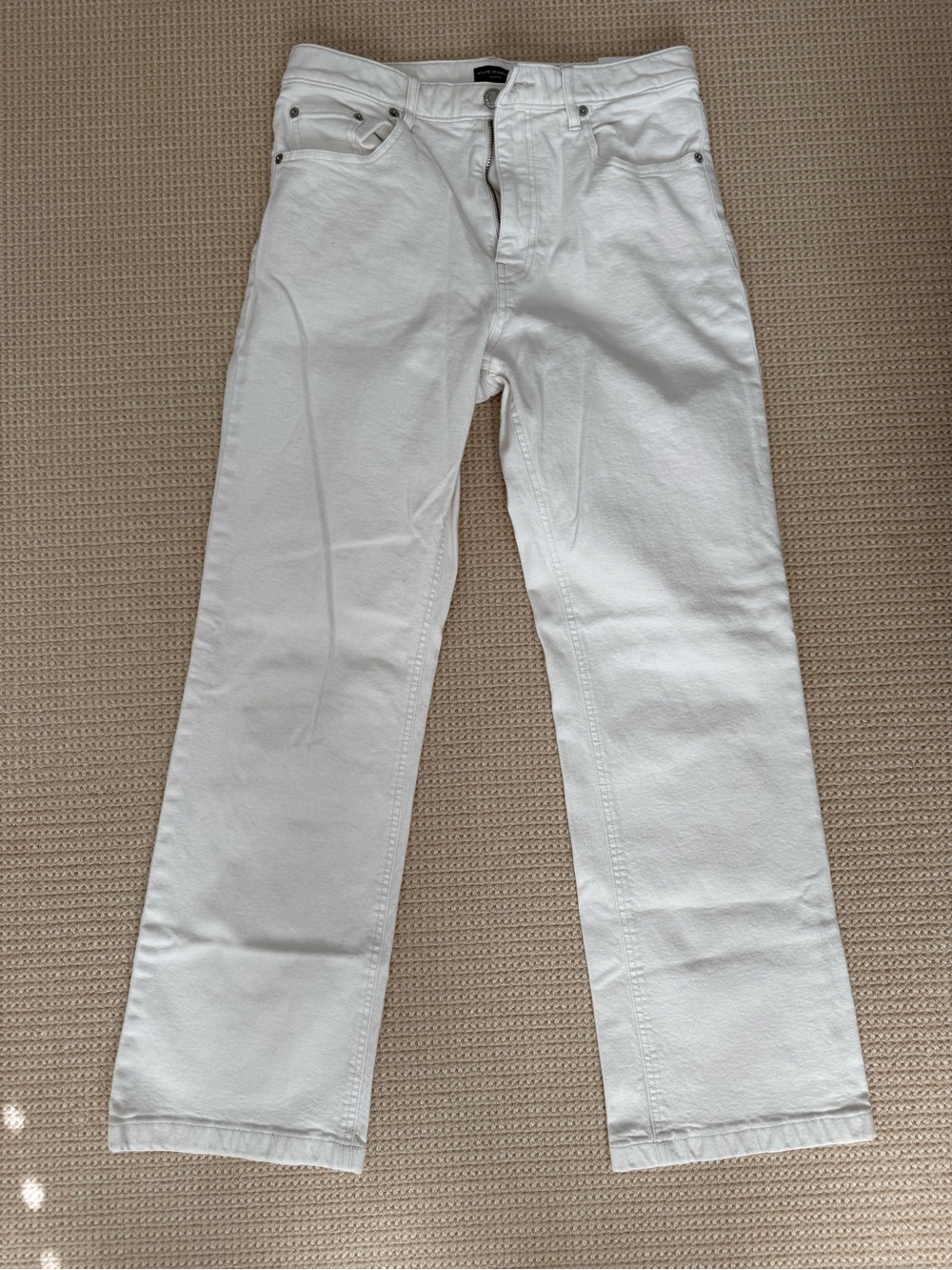 Club Monaco Cream Structured Bootcut Pants